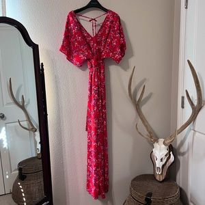 Boho floral jumpsuit🌸🤍